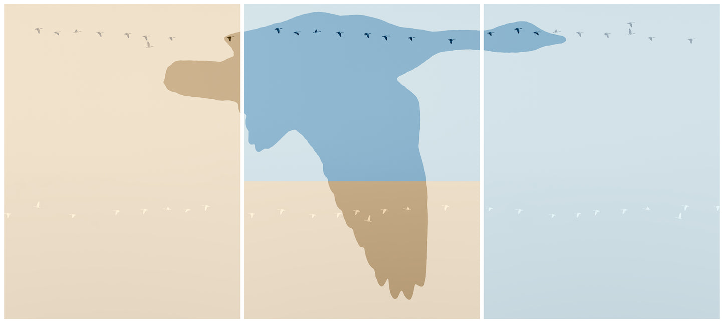Rondos on Yellow and Blue No.2 (Triptych)